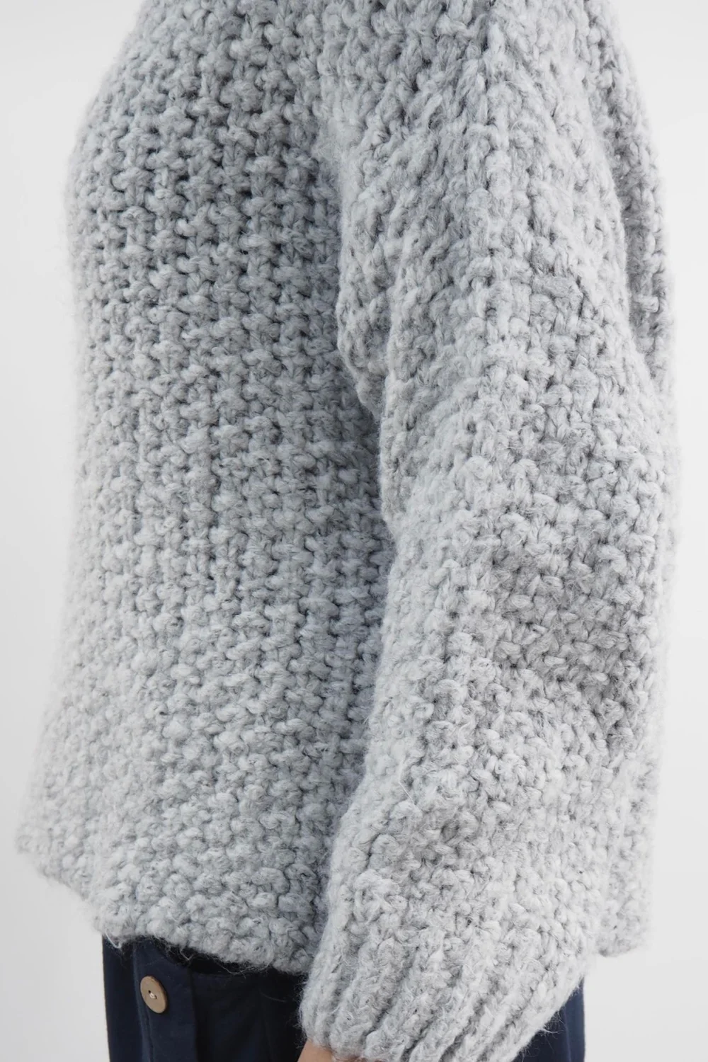 Made In Italy Arlo Basket Knit Top Dove 5 Made In Italy Arlo Basket Knit Top Dove - Image 3