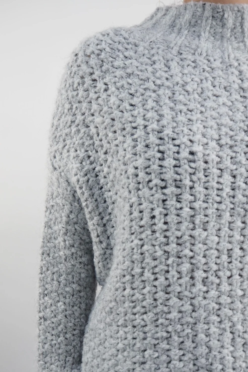 Made In Italy Arlo Basket Knit Top Dove 6 Made In Italy Arlo Basket Knit Top Dove - Image 4