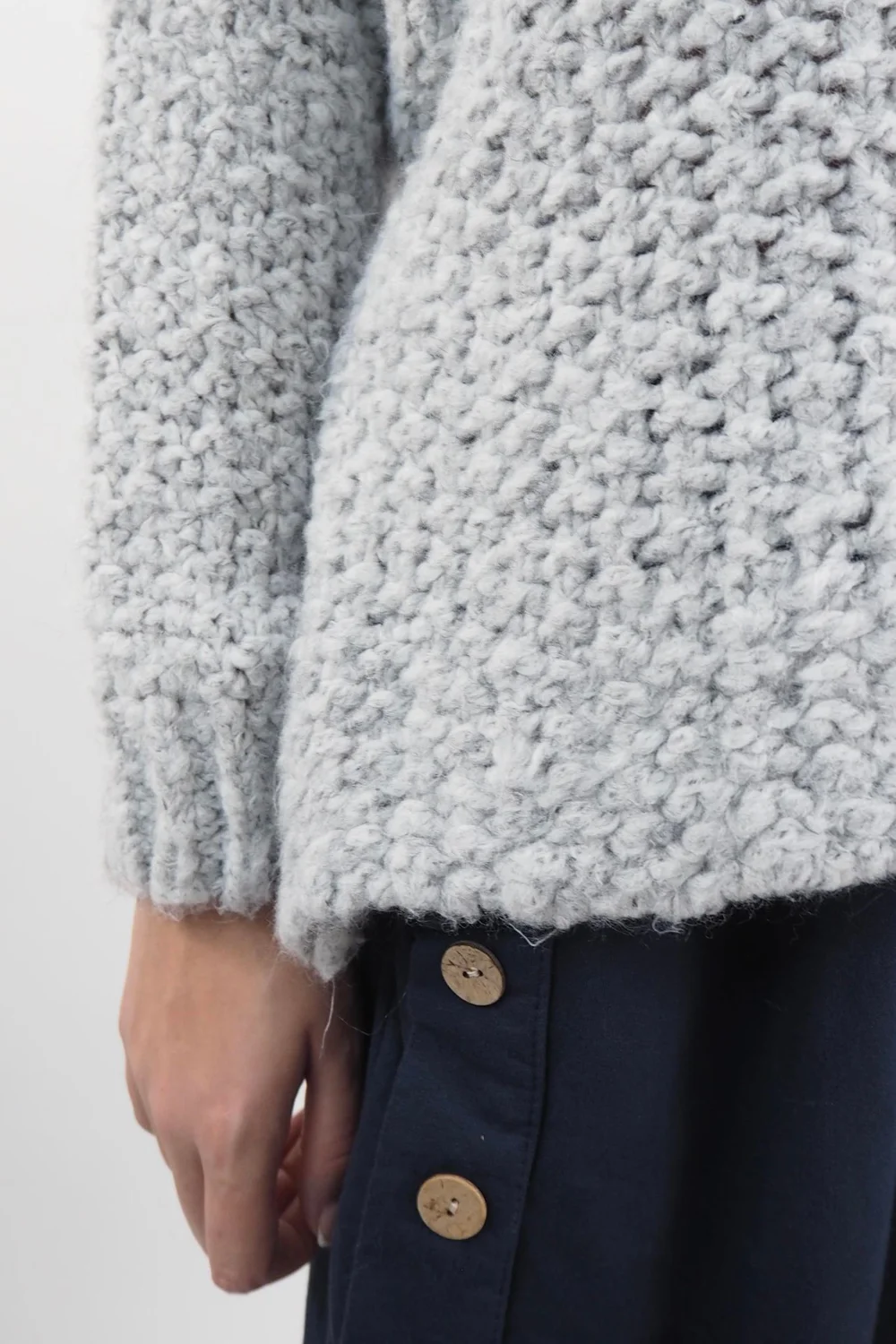 Made In Italy Arlo Basket Knit Top Dove 7 Made In Italy Arlo Basket Knit Top Dove - Image 5