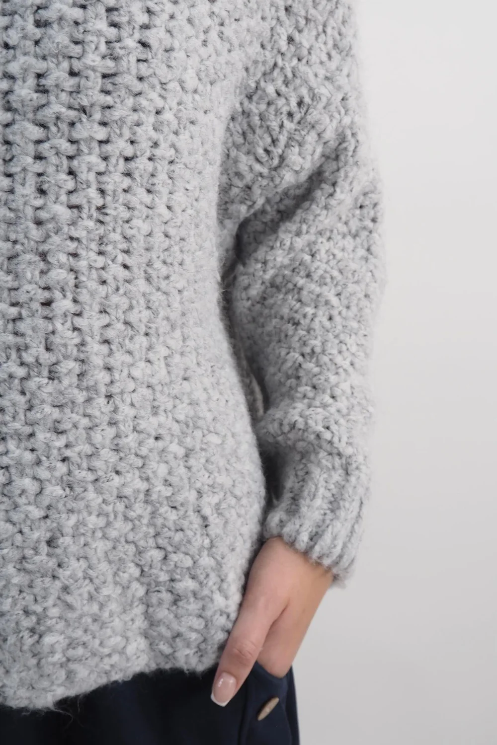 Made In Italy Arlo Basket Knit Top Dove 8 Made In Italy Arlo Basket Knit Top Dove - Image 6