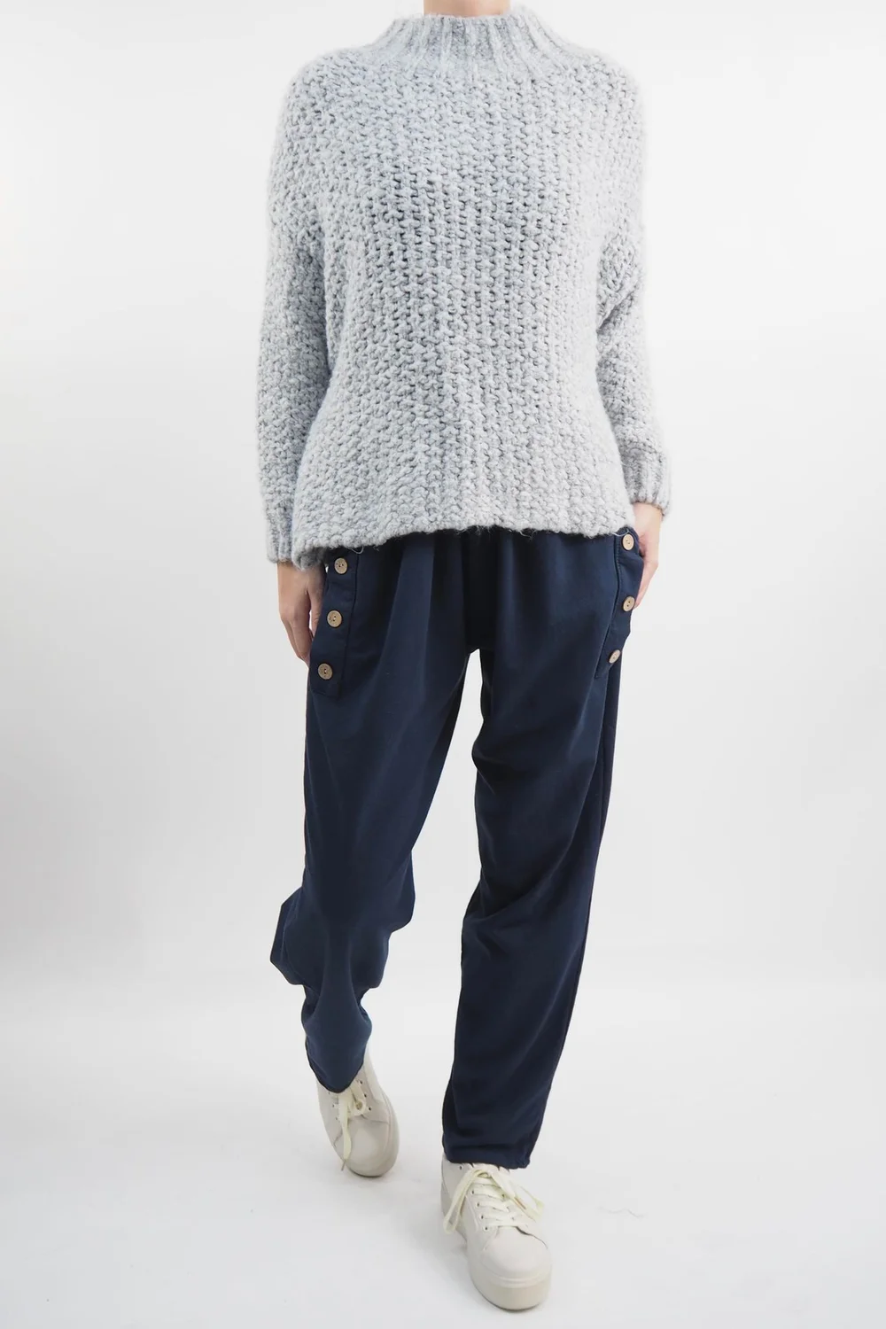 Made In Italy Arlo Basket Knit Top Dove 9 Made In Italy Arlo Basket Knit Top Dove - Image 7