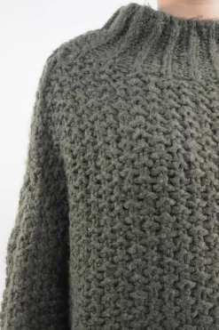 Made In Italy Arlo Basket Knit Top Khaki -Fashion Women's Store made in italy arlo basket knit top khaki05.jpg