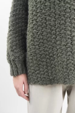 Made In Italy Arlo Basket Knit Top Khaki -Fashion Women's Store made in italy arlo basket knit top khaki06.jpg