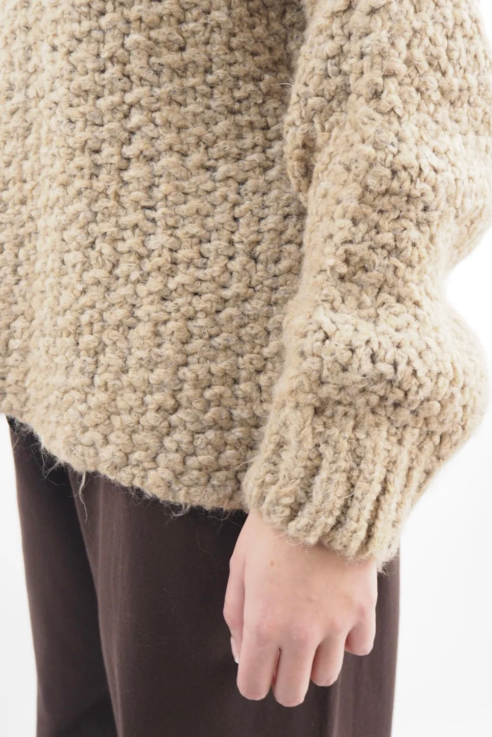 Made In Italy Arlo Basket Knit Top Toast 7 Made In Italy Arlo Basket Knit Top Toast - Image 5