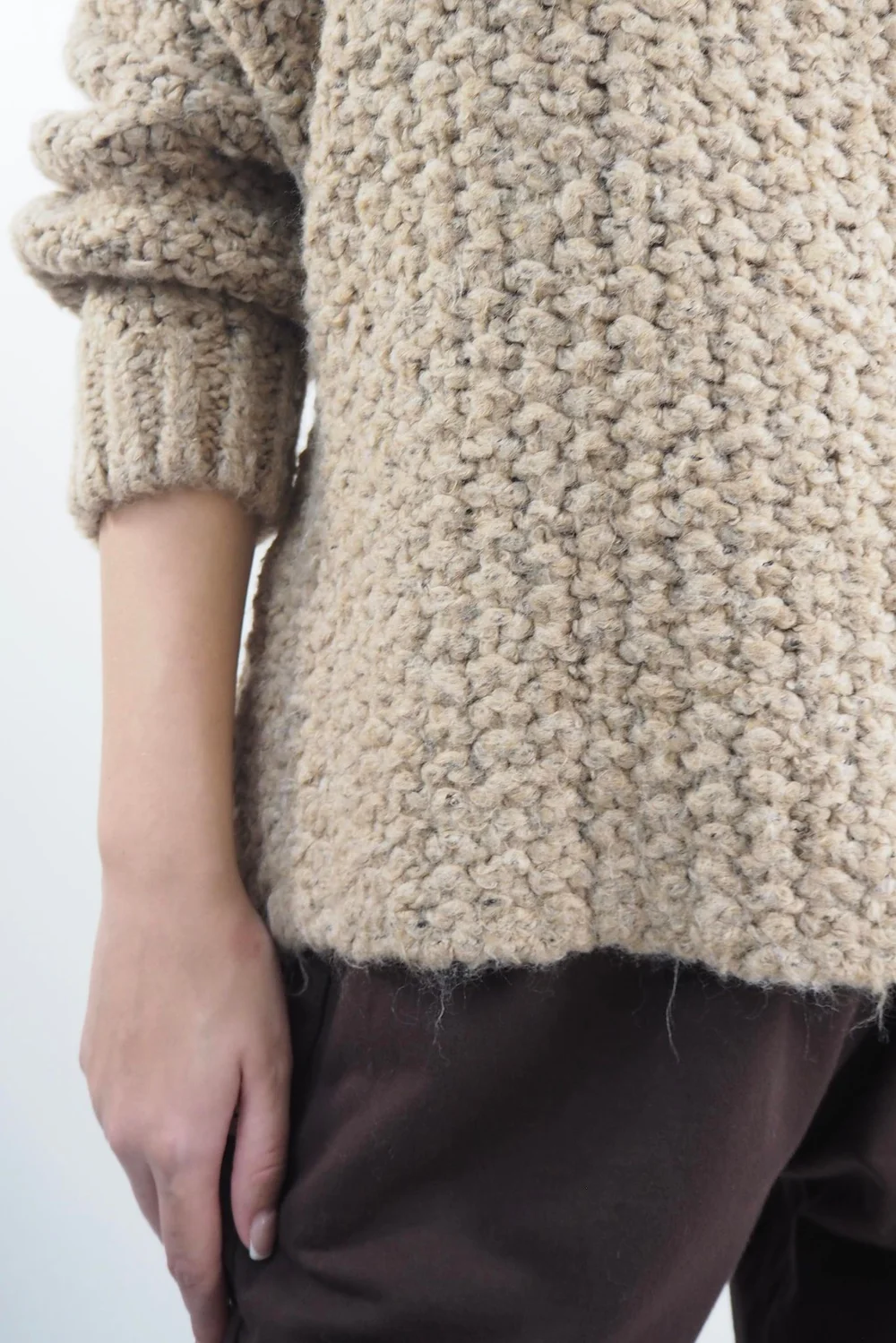 Made In Italy Arlo Basket Knit Top Toast 9 Made In Italy Arlo Basket Knit Top Toast - Image 7