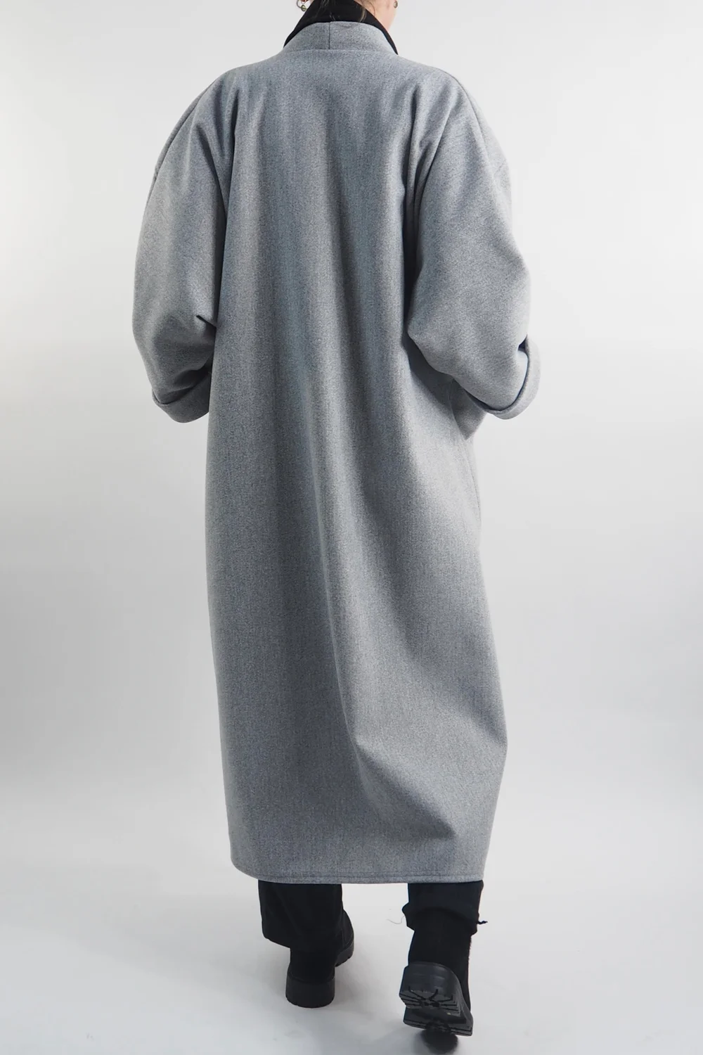 Made In Italy Belgravia Relaxed Coat Grey Marl 5 Made In Italy Belgravia Relaxed Coat Grey Marl - Image 3