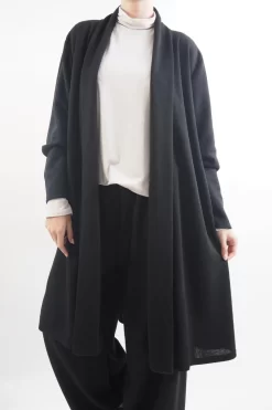 Made In Italy Belgravia Stretch Duster Jacket Black