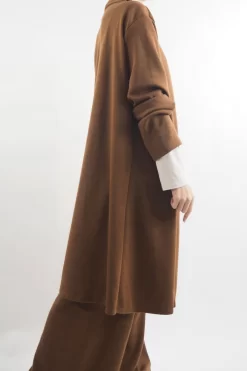 Fashion Women's Store -Fashion Women's Store made in italy belgravia stretch duster jacket chestnut 2.jpg