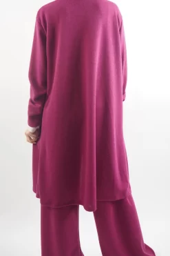 Made In Italy Belgravia Stretch Duster Jacket Magenta -Fashion Women's Store made in italy belgravia stretch duster jacket magenta 3.jpg