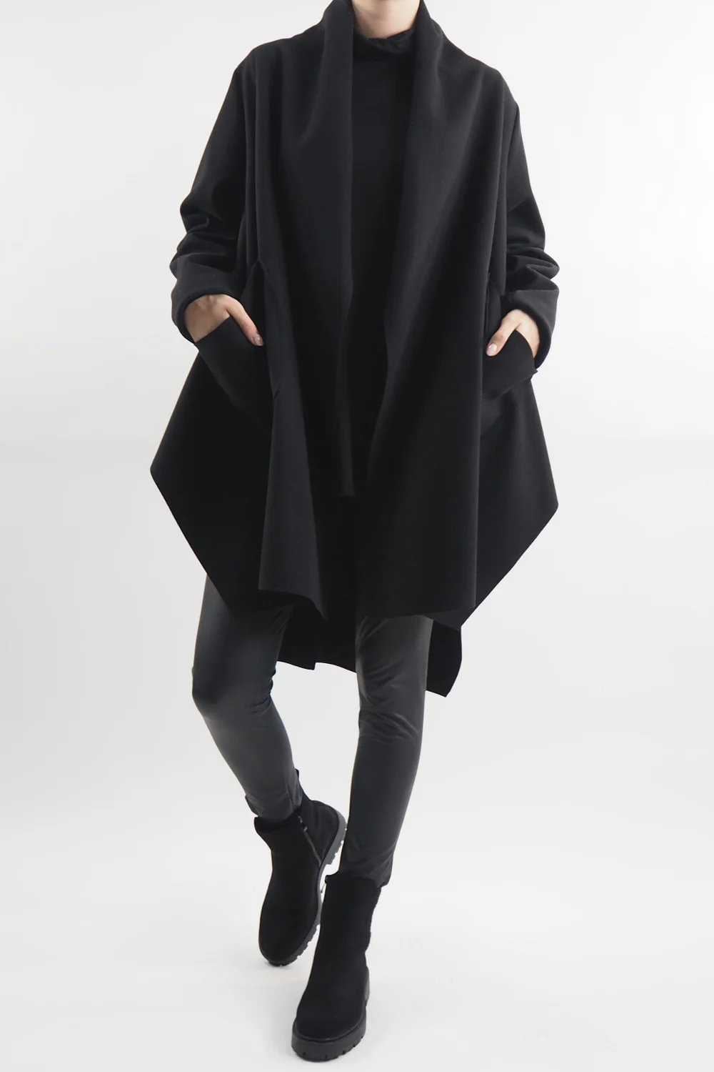 Made In Italy Belgravia Waterfall Swing Jacket Black 6 Made In Italy Belgravia Waterfall Swing Jacket Black - Image 4