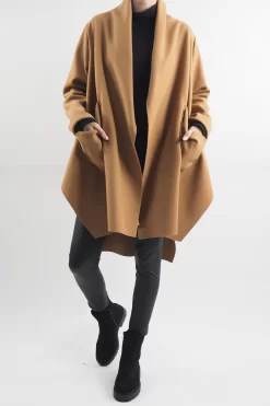 Made In Italy Belgravia Waterfall Swing Jacket Camel -Fashion Women's Store made in italy belgravia waterfall swing jacket camel4.jpg