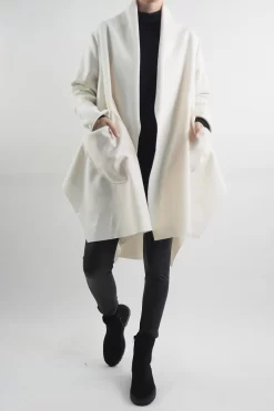 Made In Italy Belgravia Waterfall Swing Jacket Ecru 9 Made In Italy Belgravia Waterfall Swing Jacket Ecru -Fashion Women's Store made in italy belgravia waterfall swing jacket ecru 4.jpg