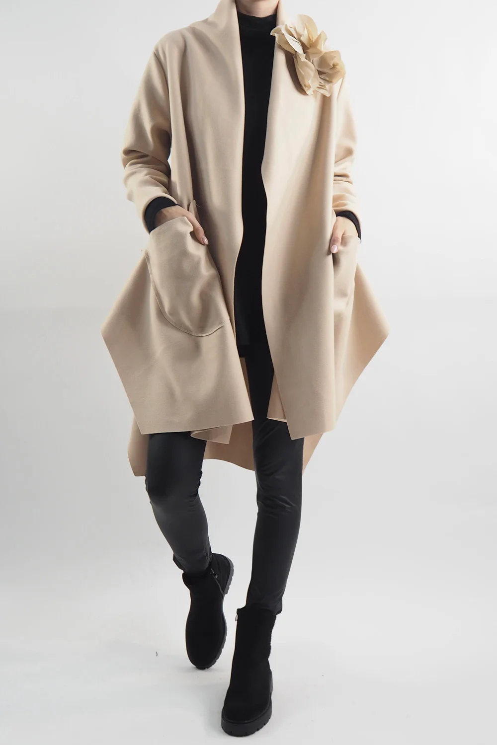 Made In Italy Belgravia Waterfall Swing Jacket Stone 3 Made In Italy Belgravia Waterfall Swing Jacket Stone