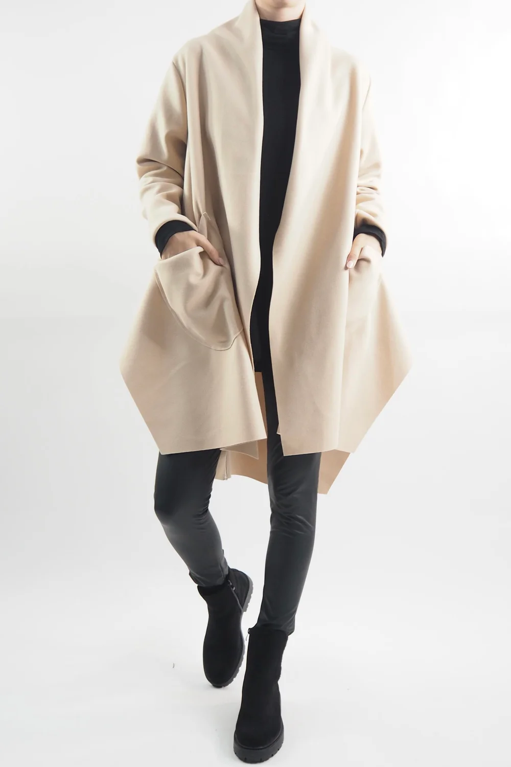 Made In Italy Belgravia Waterfall Swing Jacket Stone 6 Made In Italy Belgravia Waterfall Swing Jacket Stone - Image 4