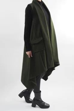 Made In Italy Belgravia Weekend Gilet Khaki -Fashion Women's Store made in italy belgravia weekend gilet khaki02.jpg