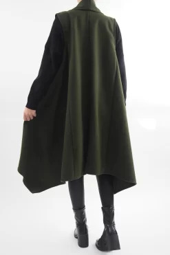 Made In Italy Belgravia Weekend Gilet Khaki -Fashion Women's Store made in italy belgravia weekend gilet khaki04.jpg