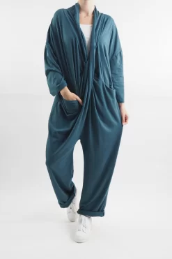 Made In Italy Bodhi Twist Jumpsuit Dark Lagoon