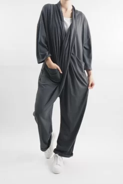 Made In Italy Bodhi Twist Jumpsuit Shadow Grey