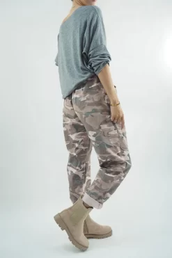 Made In Italy Camo Classic Magic Trouser Antique Blush Pink -Fashion Women's Store made in italy camo classic magic trouser antique blush05.jpg