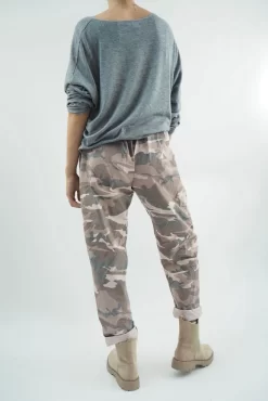 Made In Italy Camo Classic Magic Trouser Antique Blush Pink -Fashion Women's Store made in italy camo classic magic trouser antique blush06.jpg