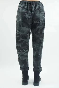 Made In Italy Camo Classic Magic Trouser Graphite Grey -Fashion Women's Store made in italy camo classic magic trouser graphite03.jpg