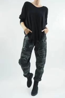 Made In Italy Camo Classic Magic Trouser Graphite Grey -Fashion Women's Store made in italy camo classic magic trouser graphite08.jpg