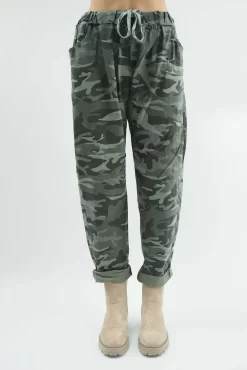 Made In Italy Camo Classic Magic Trouser Khaki -Fashion Women's Store made in italy camo classic magic trouser khaki02.jpg