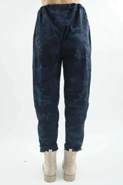 Made In Italy Camo Classic Magic Trouser Navy -Fashion Women's Store made in italy camo classic magic trouser navy04.jpg