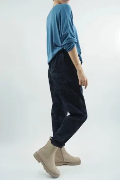 Made In Italy Camo Classic Magic Trouser Navy -Fashion Women's Store made in italy camo classic magic trouser navy06.jpg