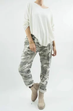 Made In Italy Camo Classic Magic Trouser Stone 14 Made In Italy Camo Classic Magic Trouser Stone -Fashion Women's Store made in italy camo classic magic trouser stone05.jpg