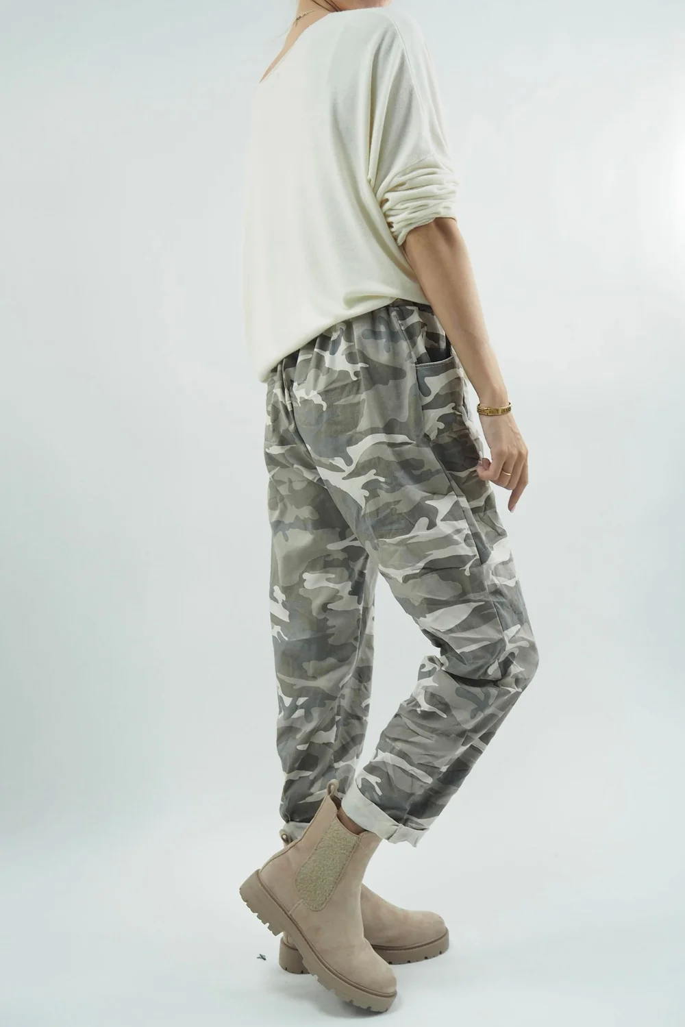 Made In Italy Camo Classic Magic Trouser Stone 8 Made In Italy Camo Classic Magic Trouser Stone - Image 6