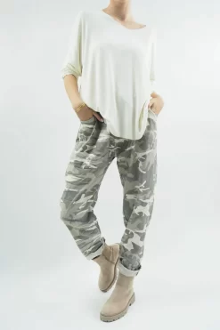 Made In Italy Camo Classic Magic Trouser Stone 17 Made In Italy Camo Classic Magic Trouser Stone -Fashion Women's Store made in italy camo classic magic trouser stone08.jpg
