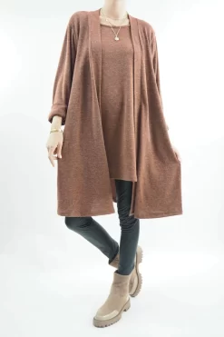 Made In Italy Chalet 2 Became 1 Dress Cognac -Fashion Women's Store made in italy chalet 2 in 1 tunic chestnut04.jpg