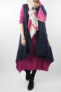 Made In Italy Chalet Classic Cocoon Knit Dress Magenta Pink -Fashion Women's Store made in italy chalet classic cocoon knit dress magenta pink01.jpg