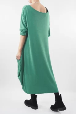 Made In Italy Chalet Classic Cocoon Knit Dress Plant Green 10 Made In Italy Chalet Classic Cocoon Knit Dress Plant Green -Fashion Women's Store made in italy chalet classic cocoon knit dress plant green04.jpg