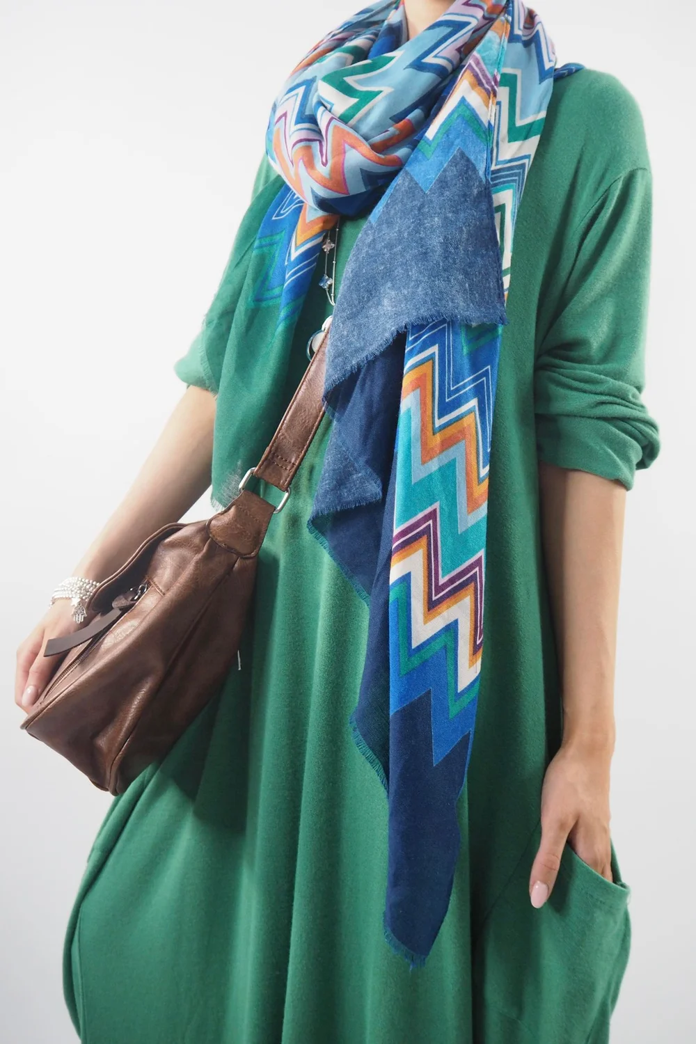 Made In Italy Chalet Classic Cocoon Knit Dress Plant Green 8 Made In Italy Chalet Classic Cocoon Knit Dress Plant Green - Image 6