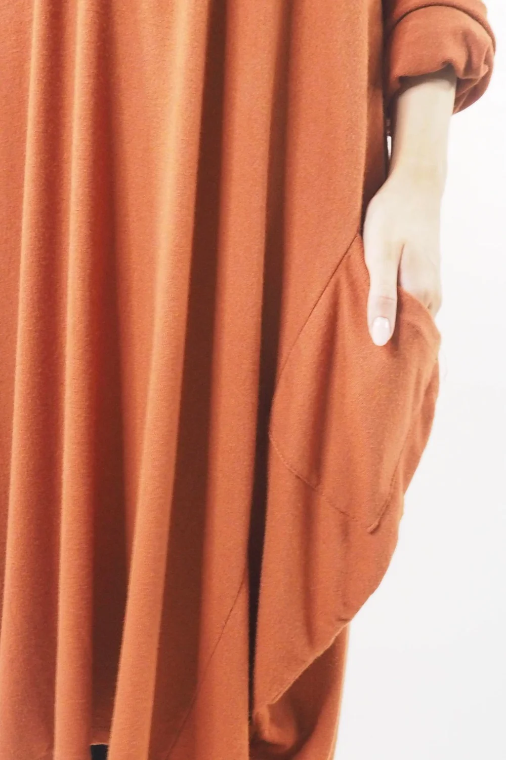 Made In Italy Chalet Classic Cocoon Knit Dress Saffron Rust 6 Made In Italy Chalet Classic Cocoon Knit Dress Saffron Rust - Image 4