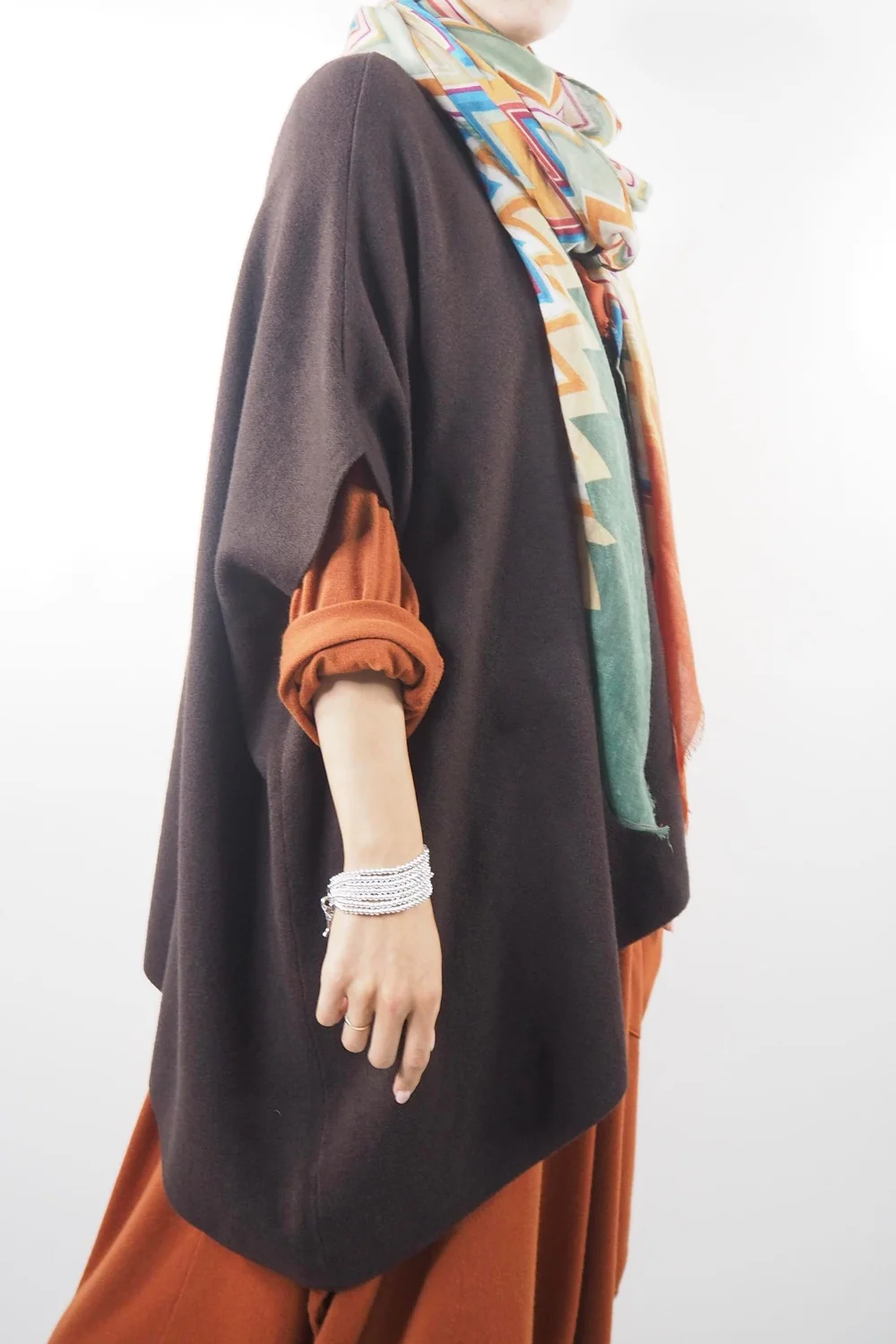 Made In Italy Chalet Classic Cocoon Knit Dress Saffron Rust 8 Made In Italy Chalet Classic Cocoon Knit Dress Saffron Rust - Image 6