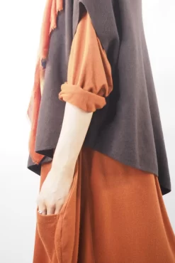 Made In Italy Chalet Classic Cocoon Knit Dress Saffron Rust 15 Made In Italy Chalet Classic Cocoon Knit Dress Saffron Rust -Fashion Women's Store made in italy chalet classic cocoon knit dress saffron rust07.jpg