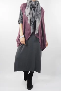 Made In Italy Chalet Classic Cocoon Knit Dress Shadow Grey -Fashion Women's Store made in italy chalet classic cocoon knit dress shadow grey01.jpg