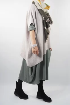 Made In Italy Chalet Classic Cocoon Knit Dress Soft Khaki Green -Fashion Women's Store made in italy chalet classic cocoon knit dress soft khaki green06.jpg