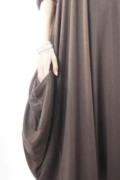 Made In Italy Chalet Classic Cocoon Knit Dress Umber Brown ** -Fashion Women's Store made in italy chalet classic cocoon knit dress umber brown04.jpg