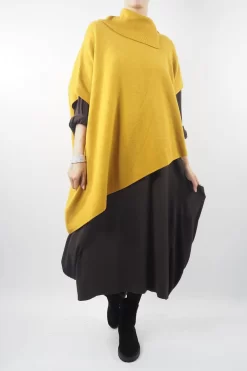 Made In Italy Chalet Classic Cocoon Knit Dress Umber Brown ** -Fashion Women's Store made in italy chalet classic cocoon knit dress umber brown05.jpg