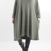 Made In Italy Chalet Pocketed Swing Soft Knit Dress Soft Khaki -Fashion Women's Store made in italy chalet pocketed swing dress soft khaki 1.jpg