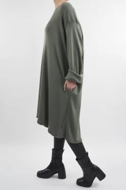 Made In Italy Chalet Pocketed Swing Soft Knit Dress Soft Khaki 8 Made In Italy Chalet Pocketed Swing Soft Knit Dress Soft Khaki -Fashion Women's Store made in italy chalet pocketed swing dress soft khaki 3.jpg