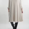 Made In Italy Chalet Pocketed Swing Soft Knit Dress Stone -Fashion Women's Store made in italy chalet pocketed swing dress stone 1.jpg