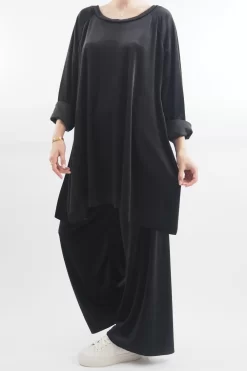 Made In Italy Chalet Soft Stretch Velour Split Side Set Black 9 Made In Italy Chalet Soft Stretch Velour Split Side Set Black -Fashion Women's Store made in italy chalet soft stretch velour set black204.jpg 1