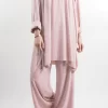 Made In Italy Chalet Soft Stretch Velour Set Blush Pink