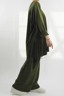 Made In Italy Chalet Soft Stretch Velour Set Deep Olive -Fashion Women's Store made in italy chalet soft stretch velour set deep olive203.jpg