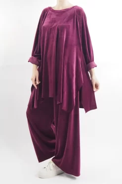 Made In Italy Chalet Soft Stretch Velour Set Magenta 9 Made In Italy Chalet Soft Stretch Velour Set Magenta -Fashion Women's Store made in italy chalet soft stretch velour set magenta04.jpg